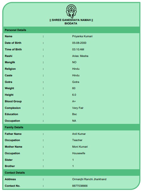 hindu-marriage-biodata-green